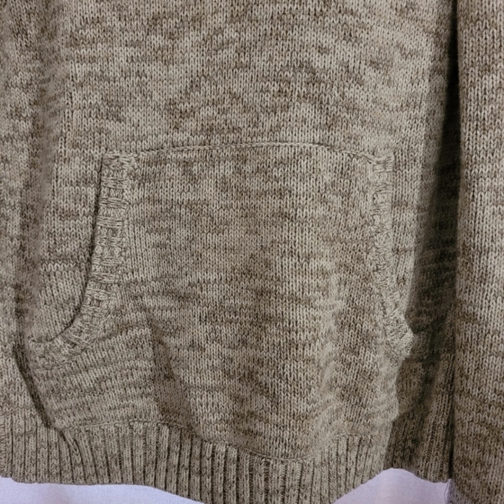Urban Pipeline Hoodie Sweater Mens Pullover Medium Henley Tan Beige Kangaroo Pkt - Picture 6 of 7